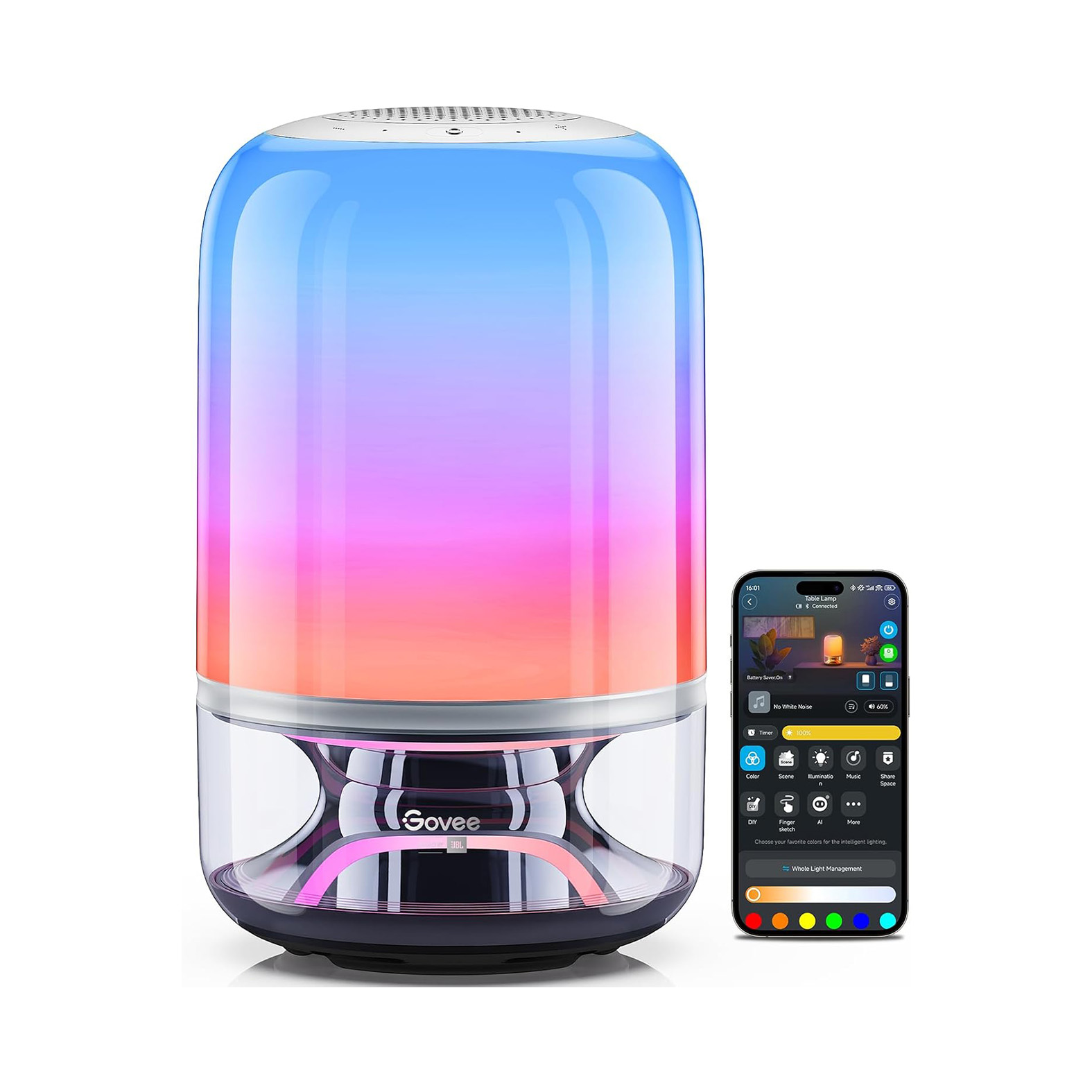چراغ هوشمند رومیزی گووی مدل Govee Table Lamp 2 Pro x Sound by JBL H6020