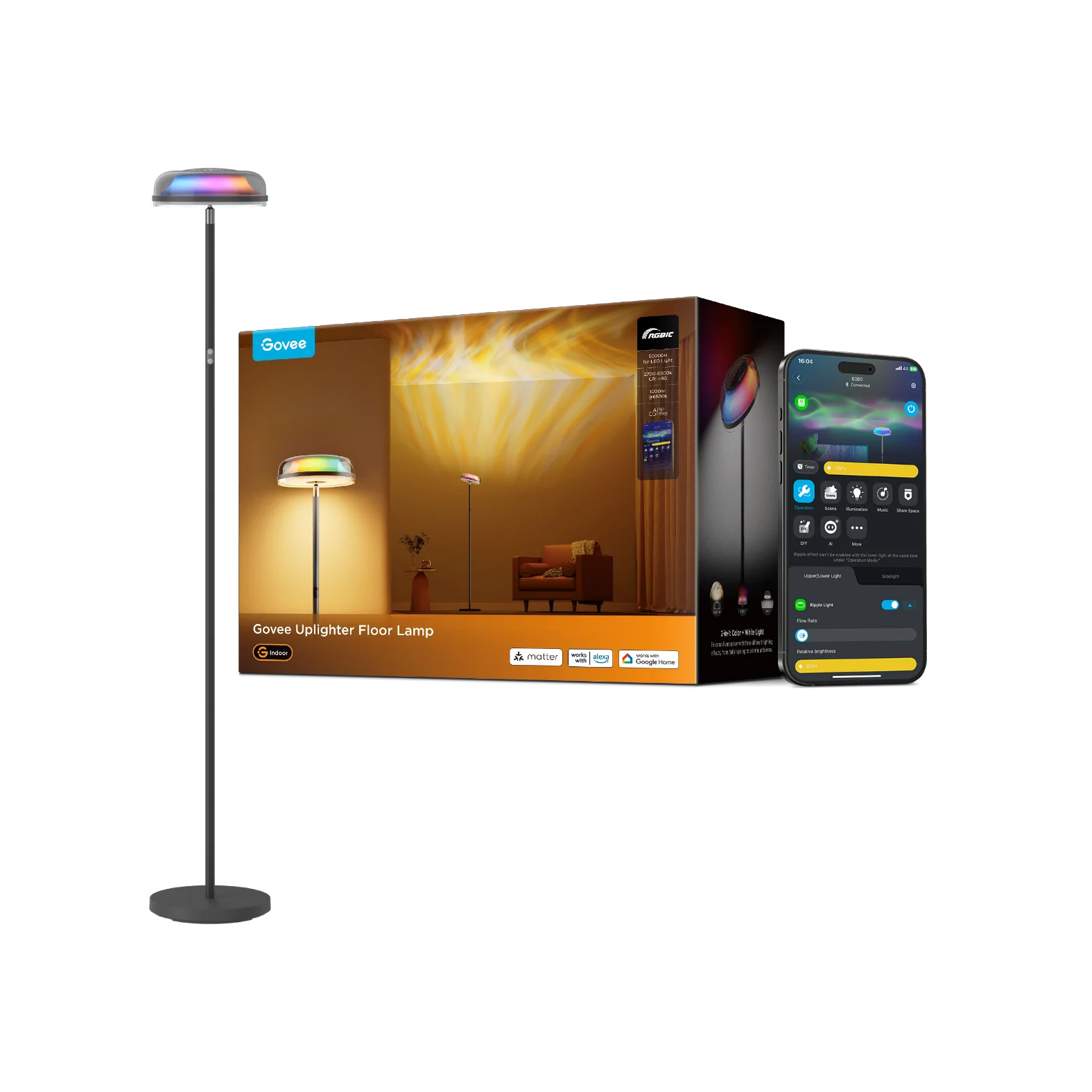 چراغ هوشمند گووی مدل Govee Uplighter Floor Lamp